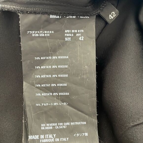 Prada Black Short Sleeve Bateau Neck Dress - Picture 7 of 7